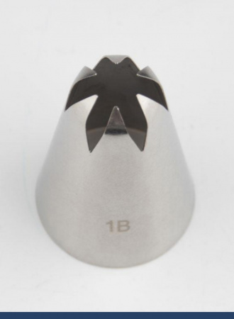 Кондитерская насадка 1B закрытая звезда ∅ 18 мм, 6 лучей, Эконом