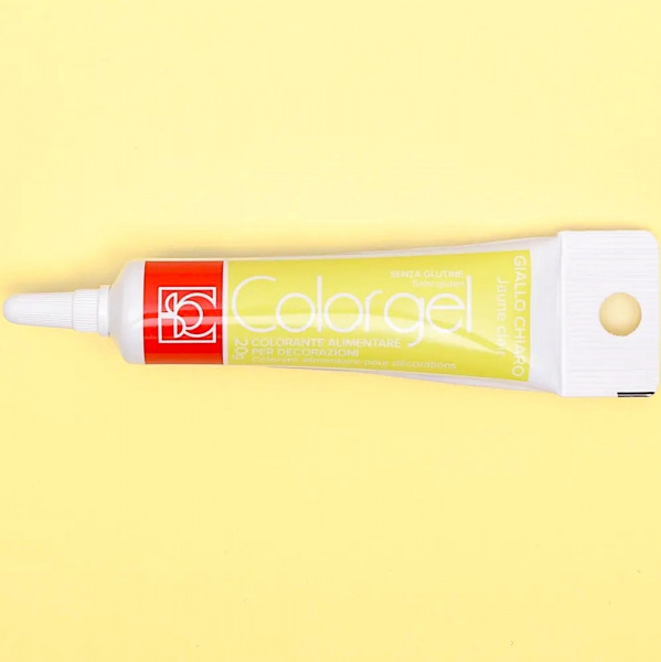 Краситель пищевой гелевый Colorgel: Jaune Clair/Giallo Chiaro (Светлый ЖЁЛТЫЙ) | 20-100 гр