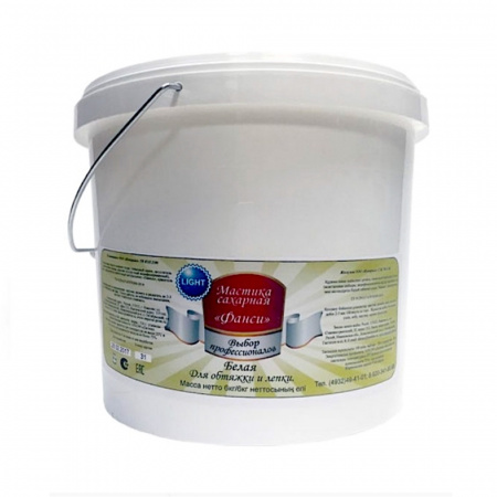 Сахарная Мастика Белая для обтяжки, лепки, универсальная (Soft) 6 кг