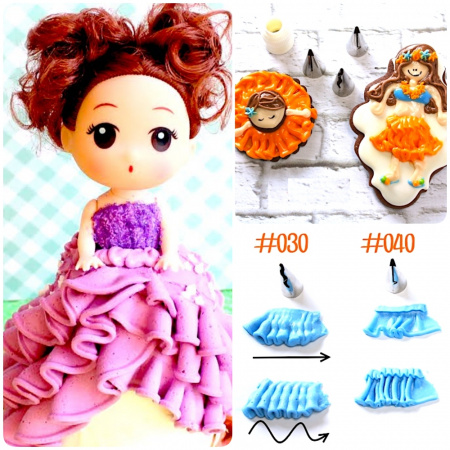 Кондитерски насадки рюшевые №030 - 090 Ateco | Ruffle Кондитерски насадки рюшевые №030 - 090 Ateco | Ruffle