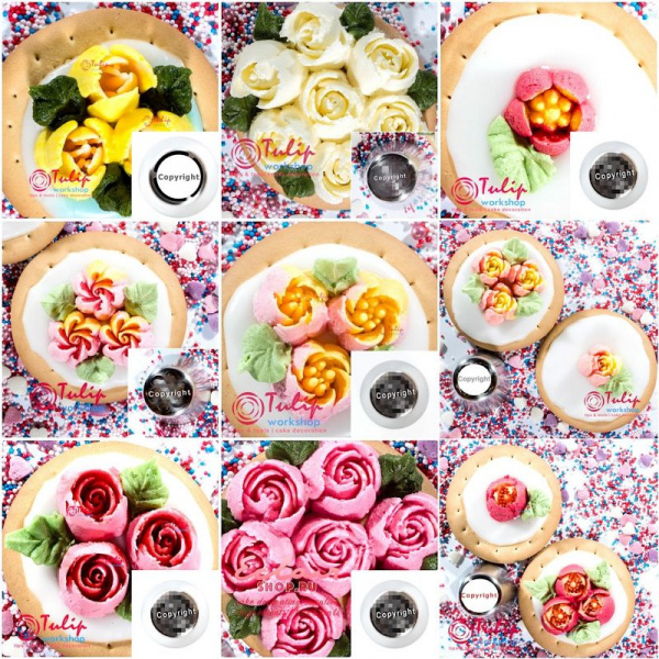 Набор 9 кондитерских насадок - бутон одним движением | Новинки 2017 | L размер Набор 9 кондитерских насадок - бутон одним движением | Новинки 2017 | L размер