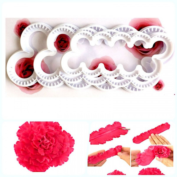 Вырубка лепестки Гвоздики | Набор 3 шт