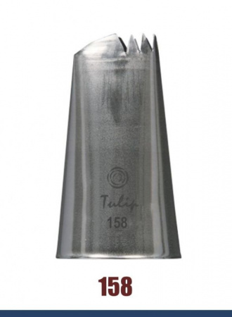 Кондитерская насадка 158 Tulip лепесток прямой рюшевый, прорезь 15 мм