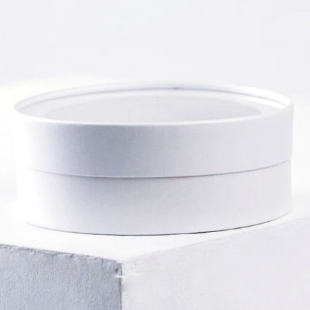 Коробка для выпечки круглая (шайба) 20•8 см Белая (окно, крышка+дно) Коробка для выпечки круглая (шайба) 20•8 см Белая (окно, крышка+дно)