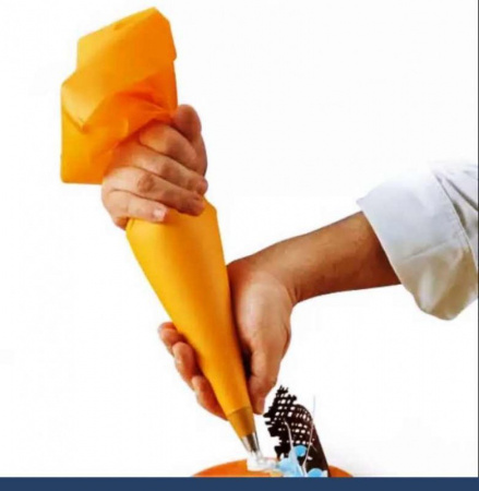 Кондитерский мешок силиконовый многоразовый 50 см superflex (оранжевый)